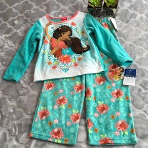 Disney Elena Avalor Girls 2T Fleece Pajama Set NWT